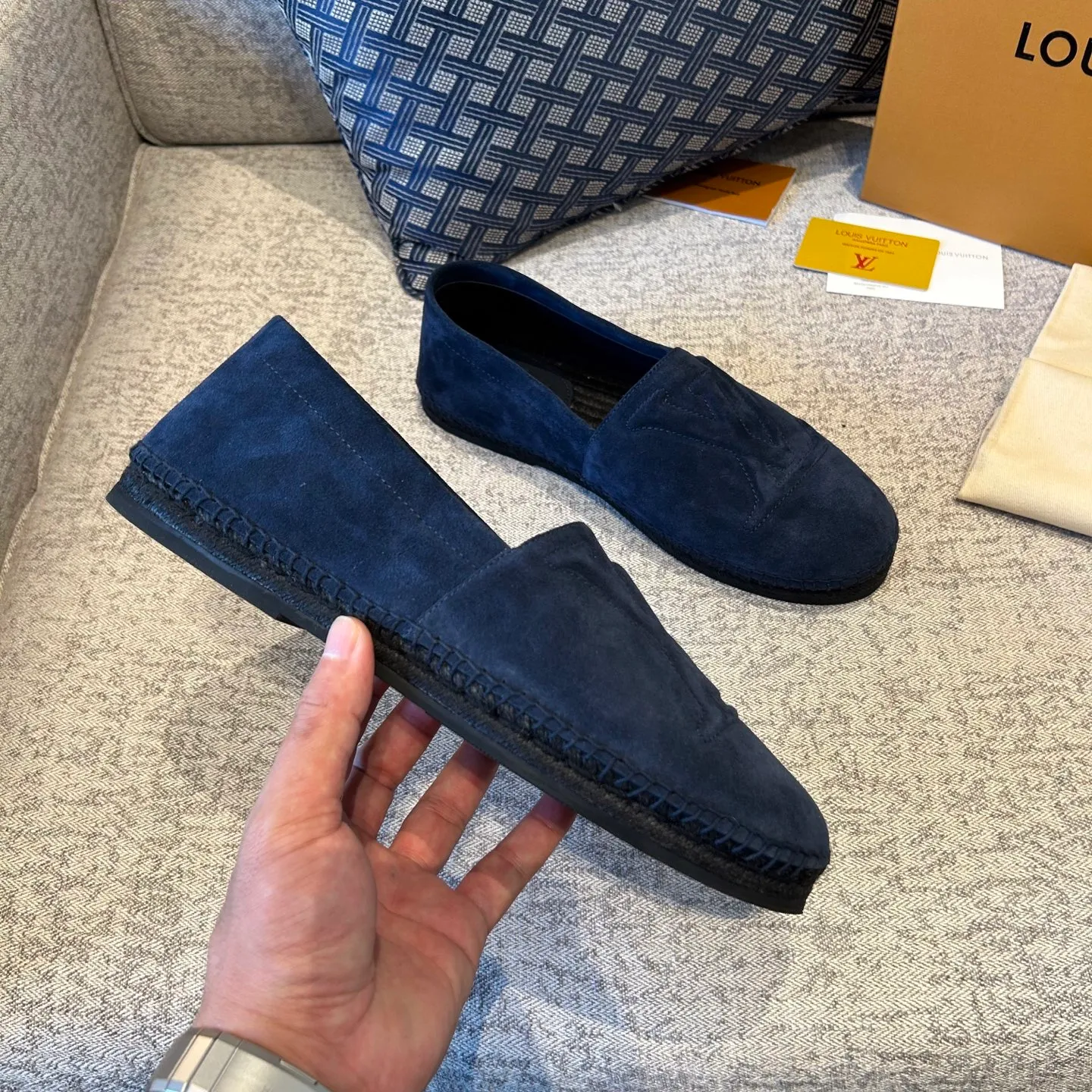 [L Family] Top P: 720💰-Size: 39-44 (customized at 38.45.46) L Family Freesstyle Men's Fisherman Shoes. 2026 Overseas🎆🎆[Spring and Summer New Style: Lv Fisherman Shoes] Material: calf suede, cowhide𥚃, rubber injection process, hemp rope with rubber outsole.